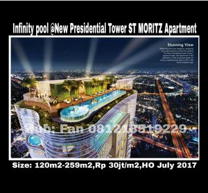 Dijual Apt ST MORITZ Tower New Presidential