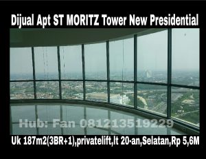 Dijual Apt ST MORITZ Tower New Presidential