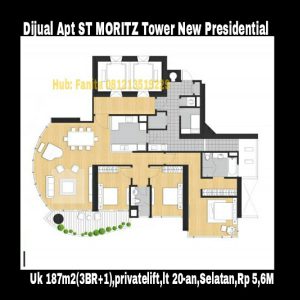 Dijual Apt ST MORITZ Tower New Presidential