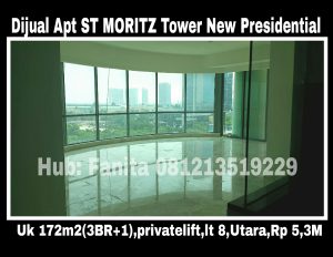 Dijual Apt ST MORITZ Tower New Presidential