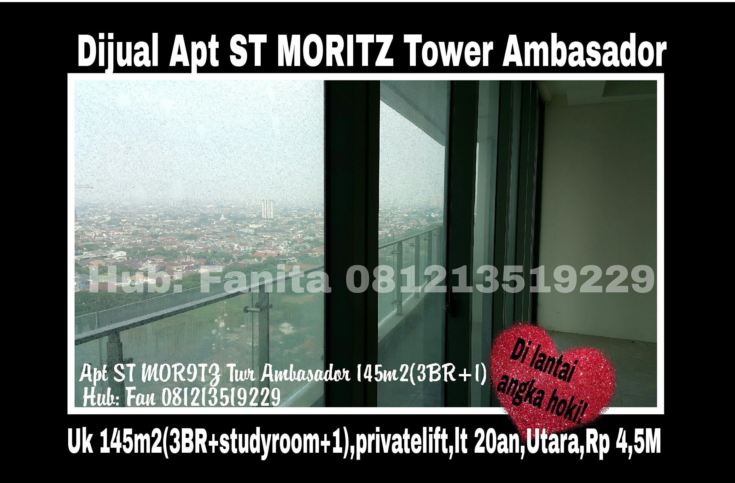 Apt ST MORITZ Tower Ambasador Uk 145m2 di Lantai Hoki 