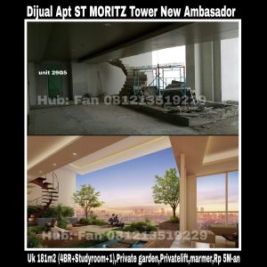Dijual Apartment ST MORITZ Tower New Ambasador Jakarta Barat