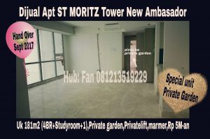 Dijual Apartment ST MORITZ Tower New Ambasador Jakarta Barat