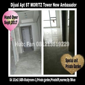 Dijual Apartment ST MORITZ Tower New Ambasador Jakarta Barat