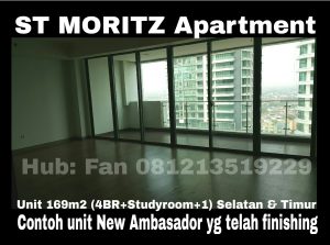 Dijual Apartment ST MORITZ Tower New Ambasador Jakarta Barat