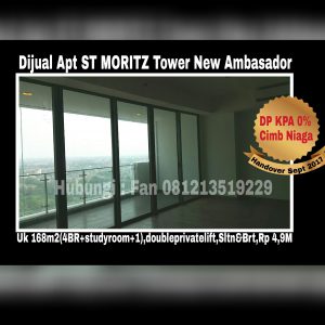 Dijual Apartment ST MORITZ Tower New Ambasador Jakarta Barat