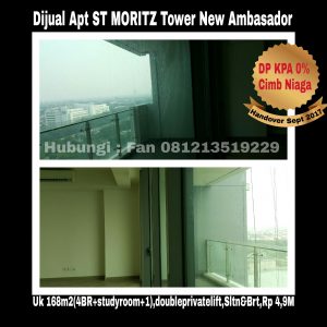 Dijual Apartment ST MORITZ Tower New Ambasador Jakarta Barat