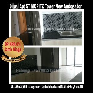 Dijual Apartment ST MORITZ Tower New Ambasador Jakarta Barat