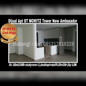 Dijual Apartment ST MORITZ Tower New Ambasador Jakarta Barat