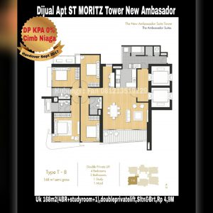 Dijual Apartment ST MORITZ Tower New Ambasador Jakarta Barat