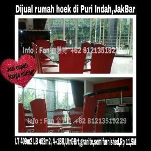 Dijual rumah di Puri Indah Jakarta Barat