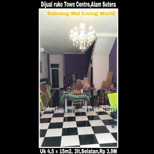 Dijual ruko di alam sutera tangerang