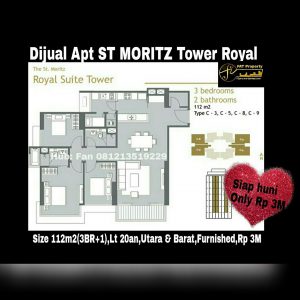 Dijual Apartment ST MORITZ di Puri Indah Jakarta Barat