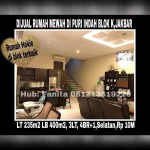 Dijual rumah di Puri Indah Jakarta Barat