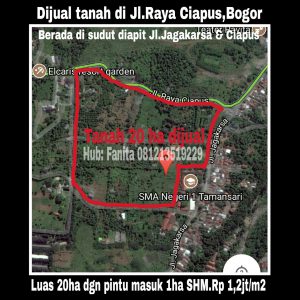 Dijual tanah di Ciapus Bogor