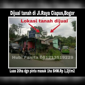 Dijual tanah di Ciapus Bogor