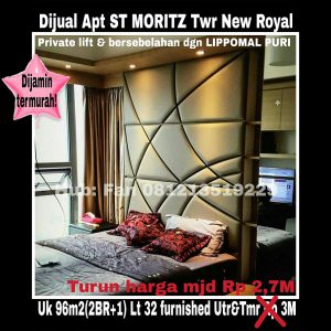 Dijual Apt ST MORITZ New Royal Puri Indah Jakarta Barat