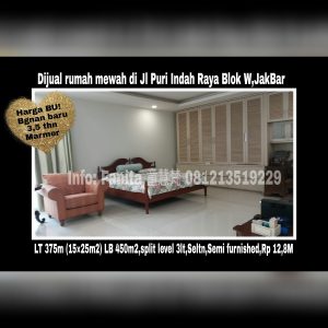 Dijual rumah di Puri Indah Jakarta Barat