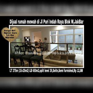 Dijual rumah di Puri Indah Jakarta Barat