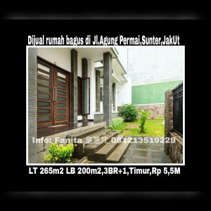 Dijual rumah di Sunter Jakarta Utara