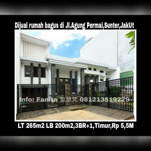 Dijual rumah di Sunter Jakarta Utara