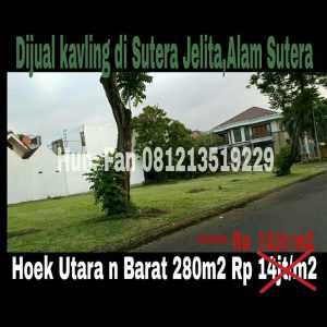 Dijual kavling di Alam Sutera Serpong Tangerang