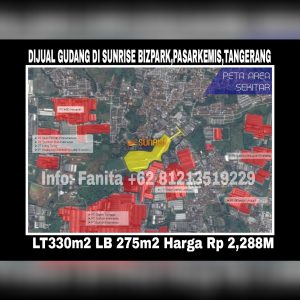 Dijual gudang di Pasar Kemis Tangerang