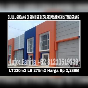 Dijual gudang di Pasar Kemis Tangerang