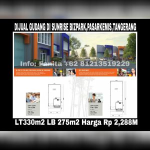 Dijual gudang di Pasar Kemis Tangerang