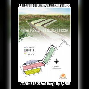 Dijual gudang di Pasar Kemis Tangerang