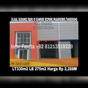 Dijual gudang di Pasar Kemis Tangerang