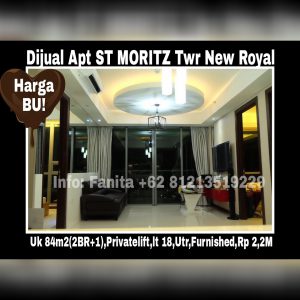 Dijual apartment St Moritz Puri Indah Jakarta Barat