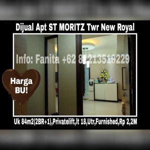 Dijual apartment St Moritz Puri Indah Jakarta Barat