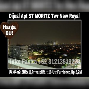 Dijual apartment St Moritz Puri Indah Jakarta Barat