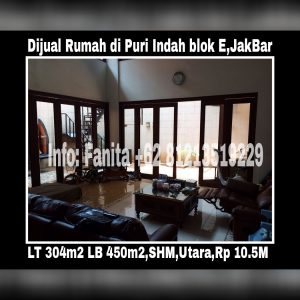 Dijual rumah mewah di Puri Indah Jakarta Barat