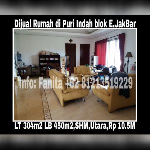 Dijual rumah mewah di Puri Indah Jakarta Barat