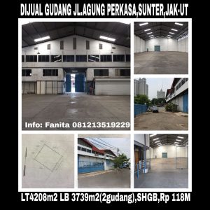 Dijual gudang di Sunter Jakarta Utara