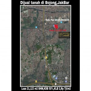 Dijual tanah di Bojong Jakarta Barat