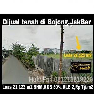 Dijual tanah di Bojong Jakarta Barat