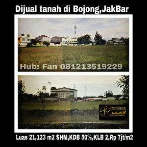Dijual tanah di Bojong Jakarta Barat