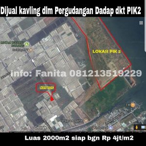 Dijual kavling gudang di Dadap Kosambi Tangerang