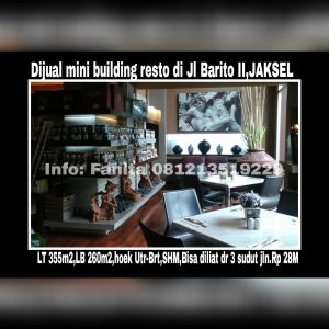 Dijual gedung resto di Jakarta Selatan
