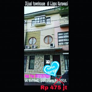 Dijual town house di Lippo Karawaci