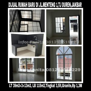 Dijual rumah di Tanjung Duren Jakarta Barat