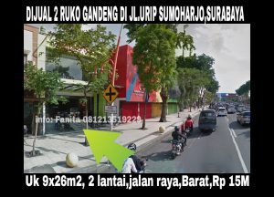Dijual ruko di Jl Urip Sumoharjo Surabaya