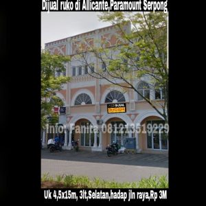 Dijual ruko di Gading Serpong Tangerang