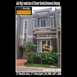 Dijual rumah di Paramount Gading Serpong Tangerang