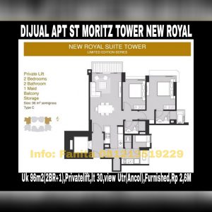 Dijual apartment St Moritz Puri Indah Jakarta Barat