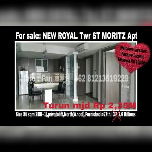 Dijual apartment St Morits di Puri Indah Jakarta Barat