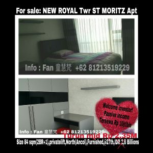 Dijual apartment St Morits di Puri Indah Jakarta Barat